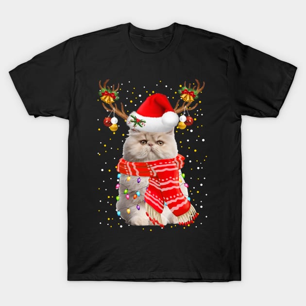 Persian Cat Christmas T-Shirt by Bushf